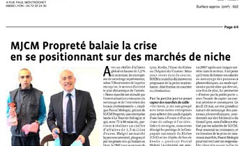 MJCM Propreté balaie la crise en se positionnant sur des marchés de niche - Le Progrés 21 mai 2013